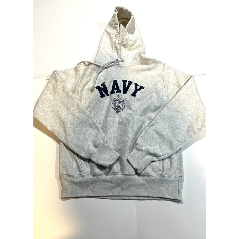 Y2K Champion Reverse Weave Size Small US Navy United States Hoodie Sweatshirt